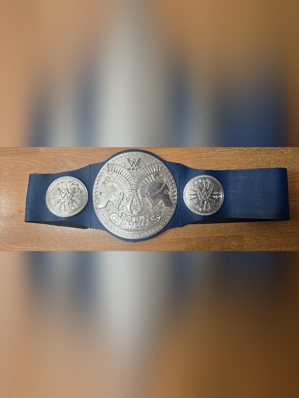 WWE Tag Team Champions Replica Kids Belt Blue 2014 Wrestling Mattel